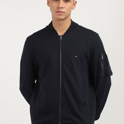 Tommy Hilfiger Men Solid Mock Collar Zip Sweatshirt-picture-31