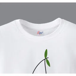 KAVEE Pure Cotton Friendship Day Theme Half Sleeves Together Forever Text Printed Tee - White image 4