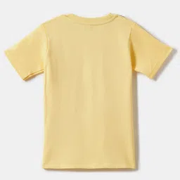 Desi Soota Cotton Half Sleeves Monkey Printed Tee - Yellow image 4