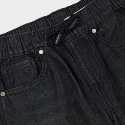 Pepe Jeans 100% Cotton Woven Full Length Mid Rise Solid Color Jeans - Black image 3