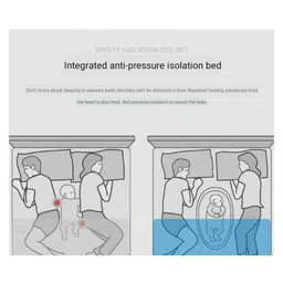 SYGA New Born Baby Nest Portable Reversible Sleeping Bed Foldable Sleeping Toddler Cotton Baby Mattress Pillow Wave Crown - Grey image 4