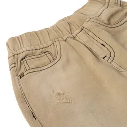 Tales & Stories Denim Woven Distressed Jeans - Khaki image 4