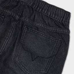 Pepe Jeans 100% Cotton Woven Full Length Mid Rise Solid Color Jeans - Black image 4