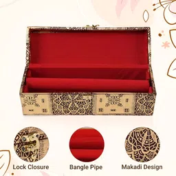 RUBOXA Gold-Toned Set of 2 Reusable Jewellery Organiser Organisers image 4