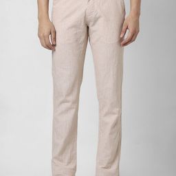 Van Heusen Sport Men Textured Striped Slim Fit Trousers-picture-6