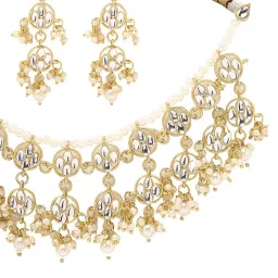 Priyaasi Opulent Radiance Kundan and Pearl Gold-Plated Jewellery Set image 3