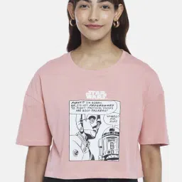 Honey by Pantaloons Pink Cotton Graphic Print Top-picture-14