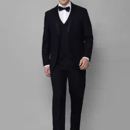 Louis Philippe Navy Slim Fit Three Piece Suit-picture-18