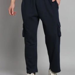 GRIFFEL Navy Loose Fit Trackpants-picture-21