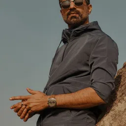 ANDAMEN Dark Grey Regular Fit Windcheater Jacket image 3