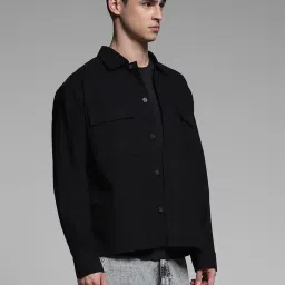 Jack & Jones Black Cotton Loose Fit Printed Shirt image 3