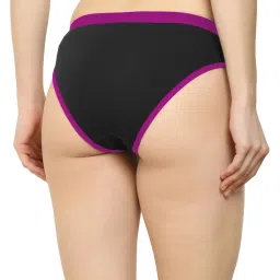 AROUSY Black Plain Hipster Panties - Pack Of 3 image 3