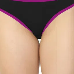 AROUSY Black Plain Hipster Panty image 3