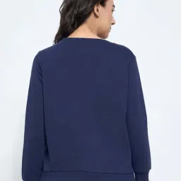 Dreamz By Pantaloons Navy Comfort Fit Printed Sleepwear Sweatshirt image 2