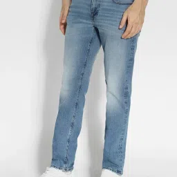 American Eagle Blue Cotton Slim fit Solid Jeans image 3