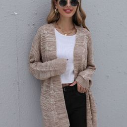KPOP Women Striped Longline Cardigan-picture-43