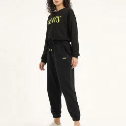 Levi's Black Cotton Regular Fit Joggers image 3