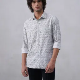 Crimsoune Club Green Slim Fit Printed Casual Shirt-image-86