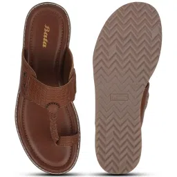 Bata Men's Tan Toe Ring Sandals image 3