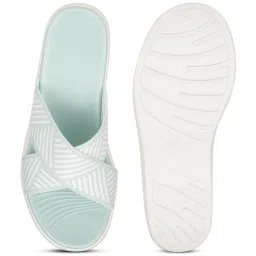 Bata Comfit by Bata Women's Blue Cross Strap Wedges image 3