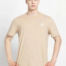 Adidas Beige Cotton Regular Fit Printed T-Shirt-image-32
