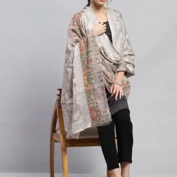 Monte Carlo Multicolor Floral Print Reversible Shawl-picture-40