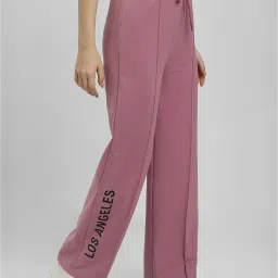 Forever 21 Pink Graphic Print Mid Rise Pants image 3
