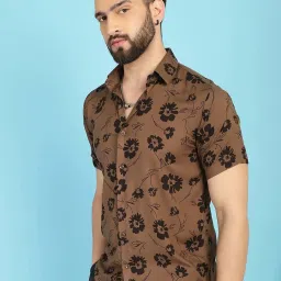 Indian Needle Brown Regular Fit Printed Shirt image 3
