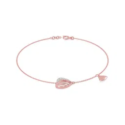 malabar gold and diamonds Malabar Gold & Diamonds 18k Rose Diamond Chain Bracelet image 3