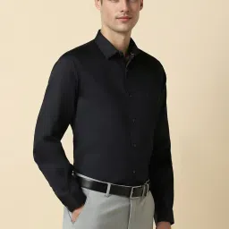 Allen Solly Black Cotton Slim Fit Shirts image 3