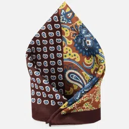 Peter England Brown Printed Pocket Square-image-5