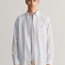 GANT Blue Regular Fit Stripes Shirt-picture-24