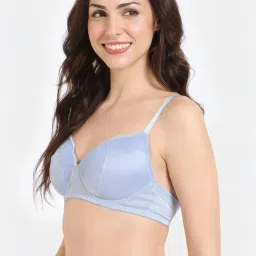 Zivame Blue Solid Balconette Bra image 3