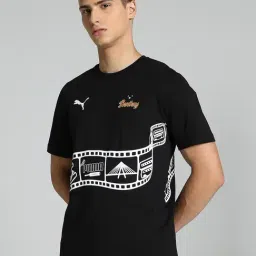 Puma Mumbai City Black Relaxed Fit Printed Cotton Sports T-Shirt-picture-33