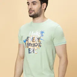 Being Human Green Regular Fit Printed T-Shirts image 3