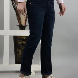 Crimsoune Club Navy Blended Straight Solid Jeans image 3