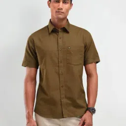 Arrow Sport Green Cotton Regular Fit Shirt-image-13