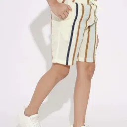 Jack & Jones Junior Boys Moonbeam Cotton Striped Shorts image 3