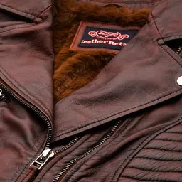 Leather Retail Women Solid Leather Biker Jacket image 2