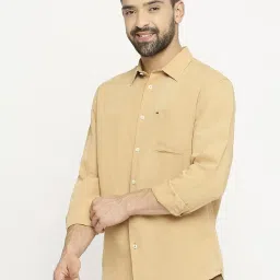 Basics Brown Cotton Slim Fit Shirt image 3
