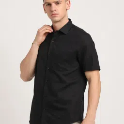 Turtle Black Cotton Regular Fit Shirt image 3