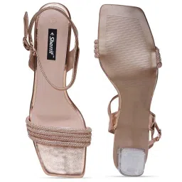 Sherrif Women's Champagne Ankle Strap Sandals image 3