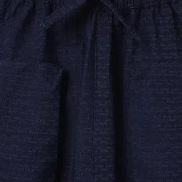 Elle Girls Blue Pure Cotton Textured Trousers image 3