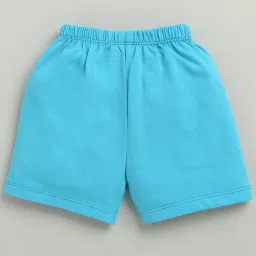 Bumzee Blue Cotton Printed Shorts for Boys image 3