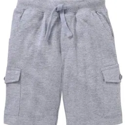 Kiddopanti Kids Red & Grey Melange Solid Shorts (Pack Of 2) image 3