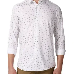 Simon Carter London White Printed Slim Fit Shirt-picture-28