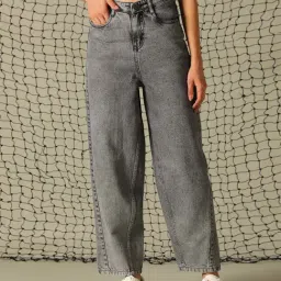 Hubberholme Black Cotton High Rise Jeans-image-45