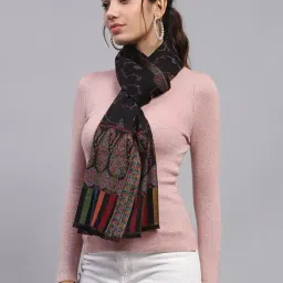 Monte Carlo Black & Maroon Printed Stole image 2