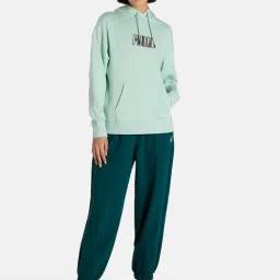 Puma SWxP Green Cotton Printed Hoodie image 4