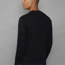 Allen Solly Black Cotton Regular Fit Sweatshirt image 2